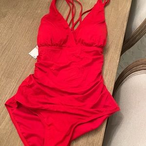 Jantzen size 12 bathing suit Red